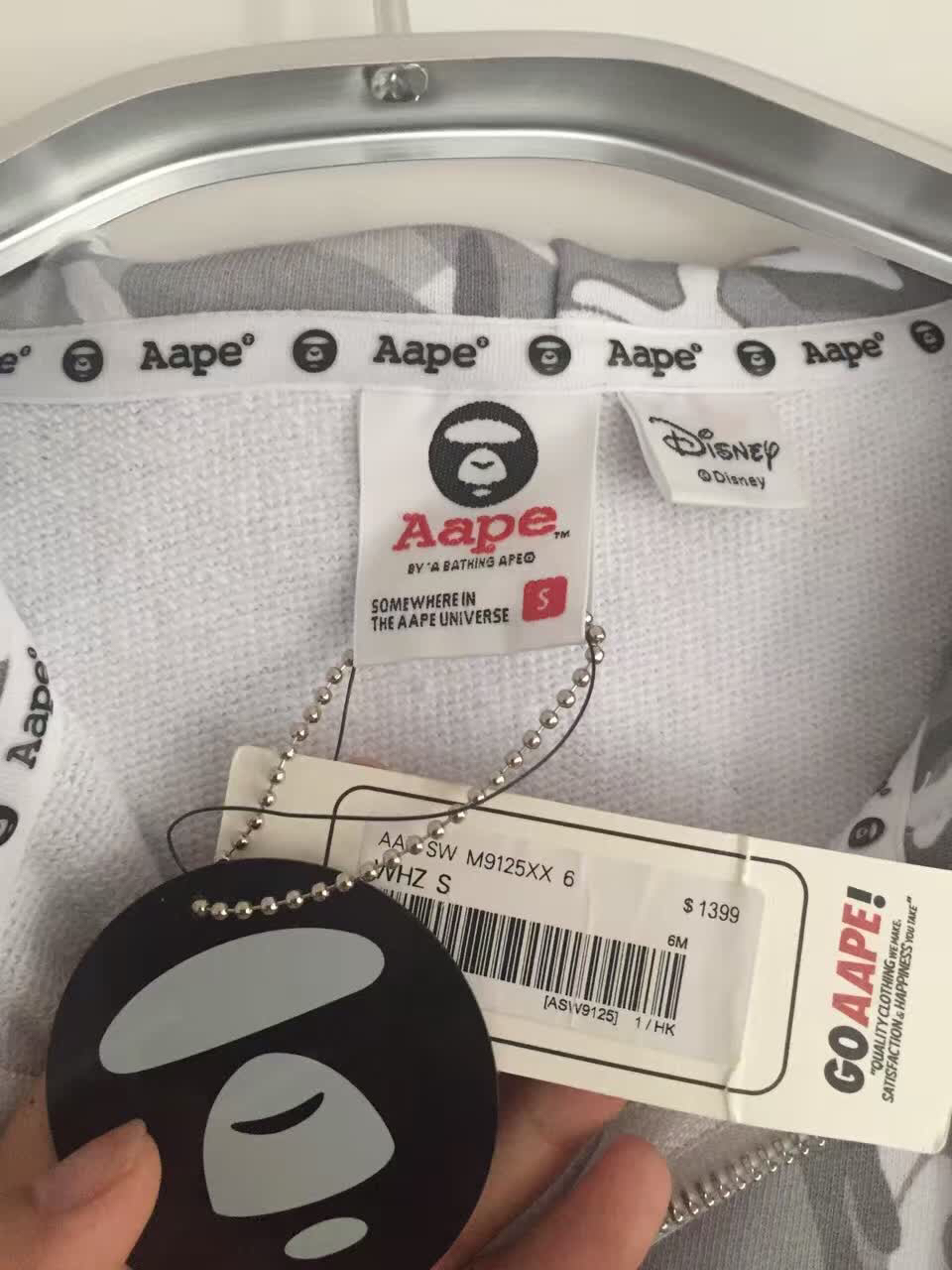 AAPE 米奇合作款 完美专柜正品 秒杀代购D09