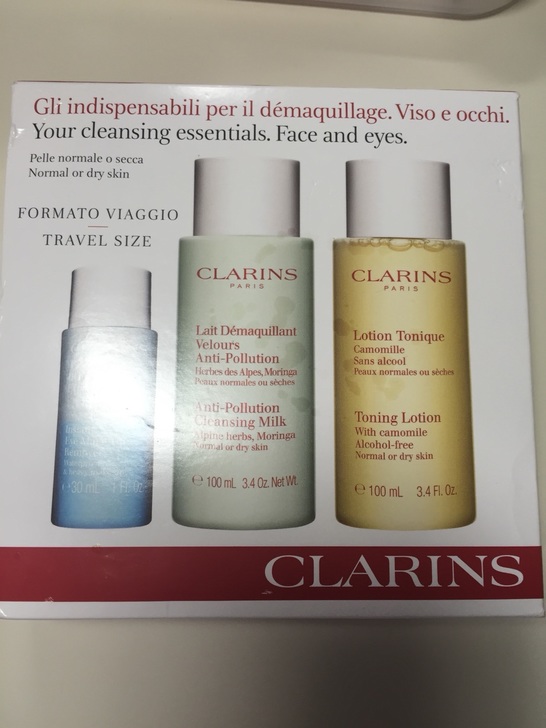 clarins/娇韵诗 瞬间眼部卸妆液30ml清洁乳100ml 绿 清新爽肤水100ml