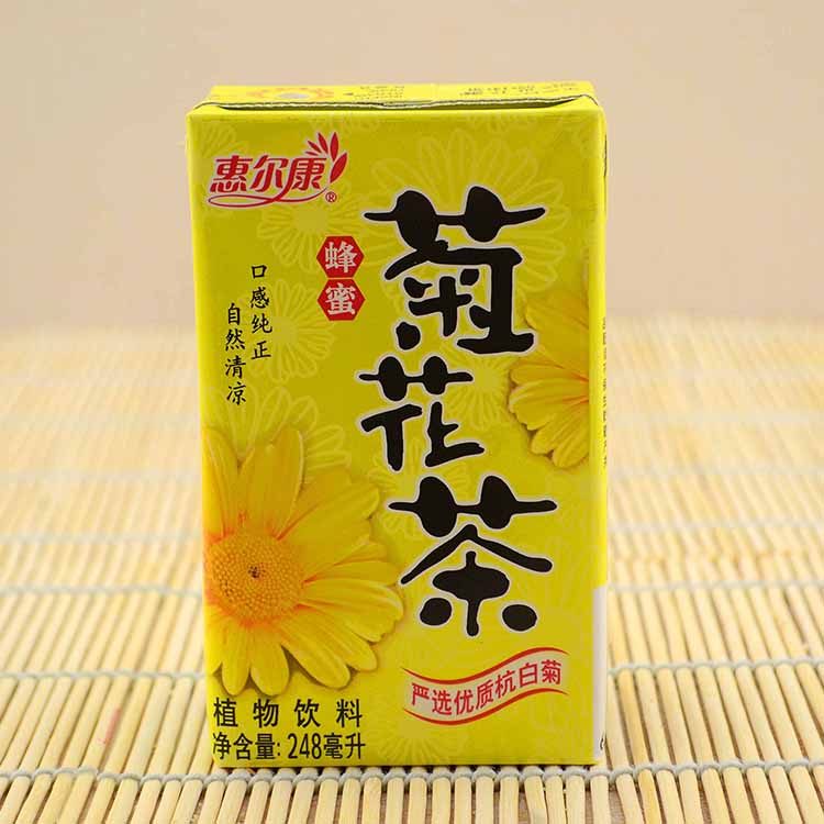 惠尔康蜂蜜菊花茶250ml盒夏季饮品植物花香茶饮料清热降火250