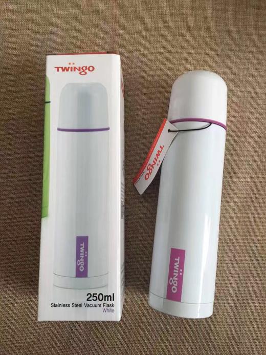 韩国三星旗下twingo品牌保温杯 白色款250ml一键按压内盖设计 商品图0