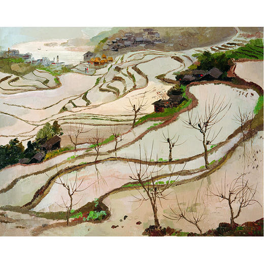 吴冠中|《水田》——综合版(油画） 商品图1