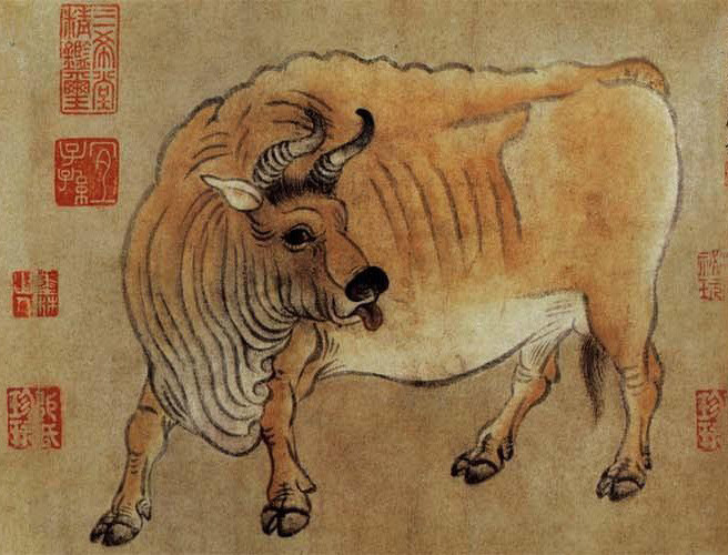朱炳仁铜铸《五牛图》中国牛 真牛