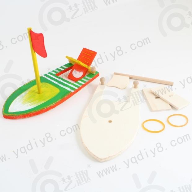 幼儿园手工材料手工diy儿童手工制作幼儿手工diy--diy木制小船