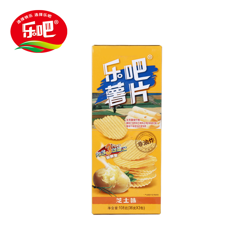 乐吧薯片芝士味108g/盒