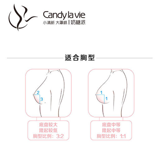 舒系列162C001低心Candy La Vie奶糖派薄棉文胸大罩杯内衣DE 商品图1