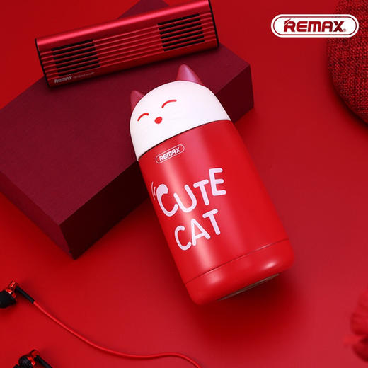 remax/创意卡通萌猫保温杯可爱迷你便携女学生不锈钢真空学生水瓶 商品图3