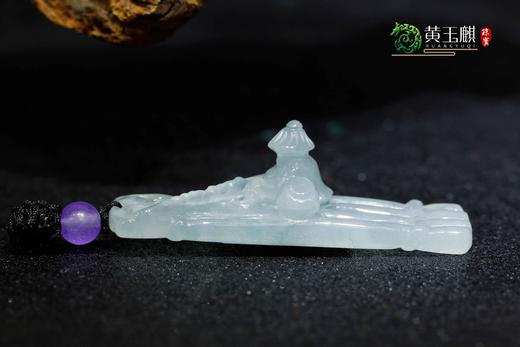 翡翠A货 精雕【一帆风顺】吊坠 | 冰种晴水色，颇具意境  | 净重11.51g 商品图0