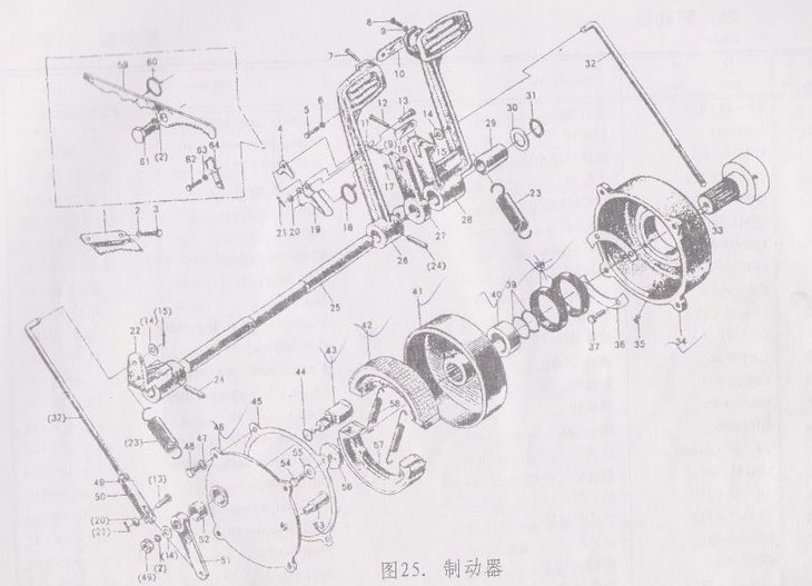25制动器(购买请注明马力型号:32马力或者48马力)