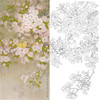 竖幅工笔花鸟白描底稿-周中耀樱花-染香《莺鸣一两啭樱花数重开》-多种白描尺寸可选-FV12 商品缩略图0