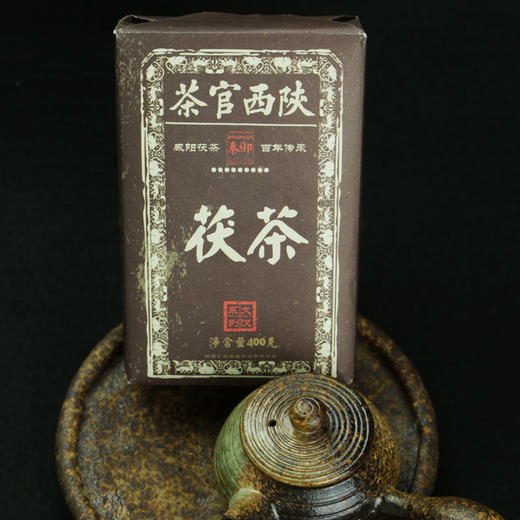 陕西官茶 （汉）秦御养生金花茯砖黑茶 400g 商品图2