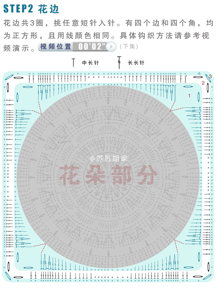 【a083】苏苏姐家_曼荼罗花样毯子_教程