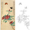竖幅工笔花鸟白描底稿-俞致贞山茶花-GV10 商品缩略图0