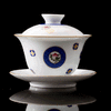 蓝地扒花粉彩三多纹小罗汉杯5头茶具 商品缩略图1