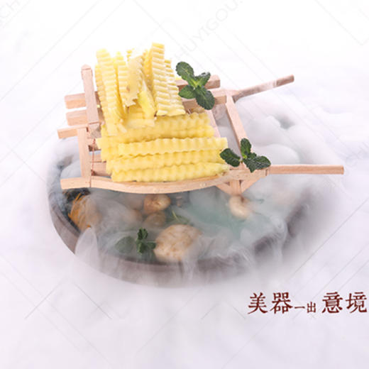 木质盛器【006】创意盛器 创意菜盘饰 创意推车餐具 商品图0