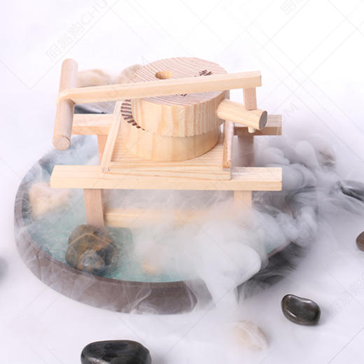 木质盛器【002】创意菜盘饰 创意木器 餐桌盘饰 石磨豆花 商品图0