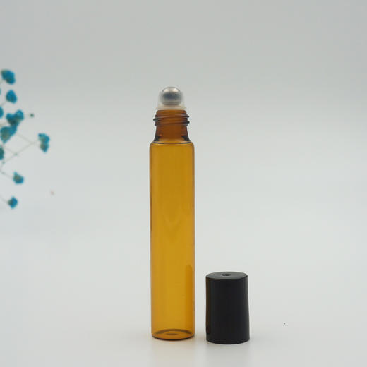 茶色玻璃精油瓶滚珠瓶护肤品分装瓶化妆品钢珠走珠瓶10ML 商品图1