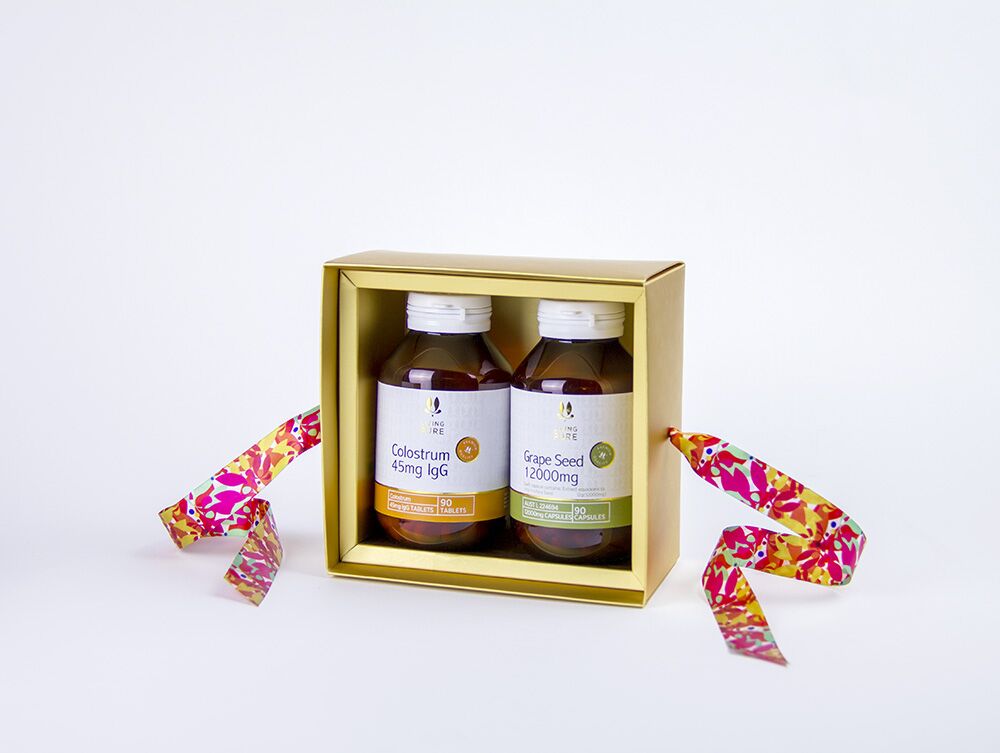 【暂售罄】「保健品」两瓶金色缎带礼盒