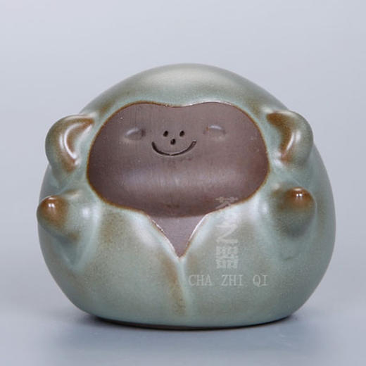 一对汝窑猴茶宠 商品图3