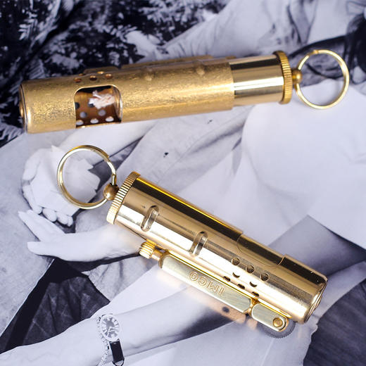 IMCO5900纯铜煤油复古打火机 便携创意个性打火机 奥地利风格配钥匙圈 商品图3