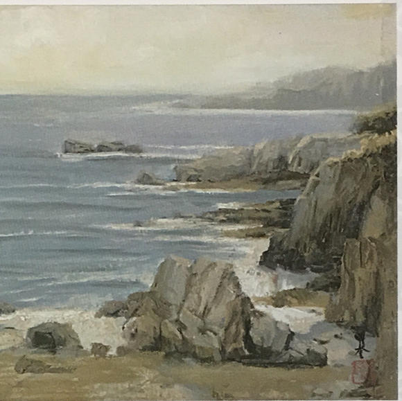 礁石与海边(40cm*50cm)