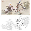 横幅工笔花鸟白描底稿-王庆升牡丹《国色春晖》-多种白描尺寸可选-QA10 商品缩略图0