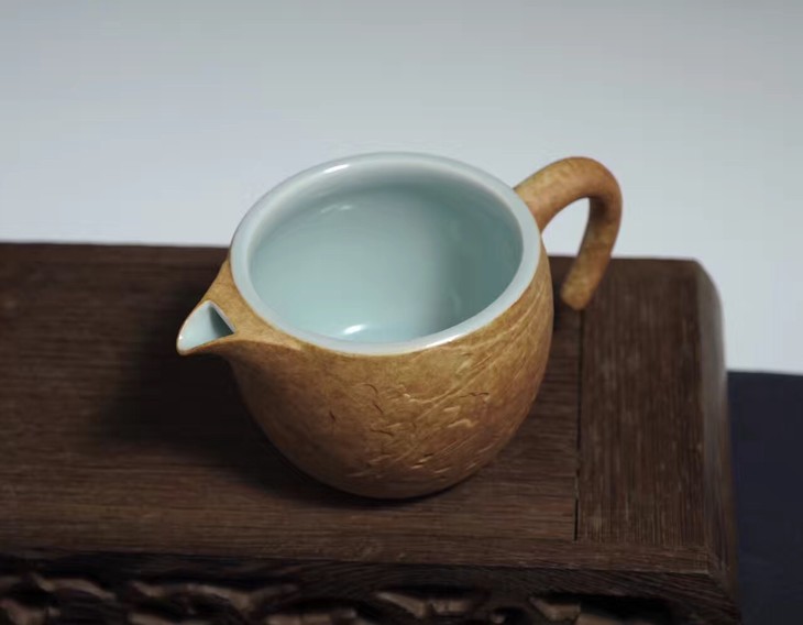 省大师王利军作品 鱼戏莲藕 龙泉紫金土茶具10头装