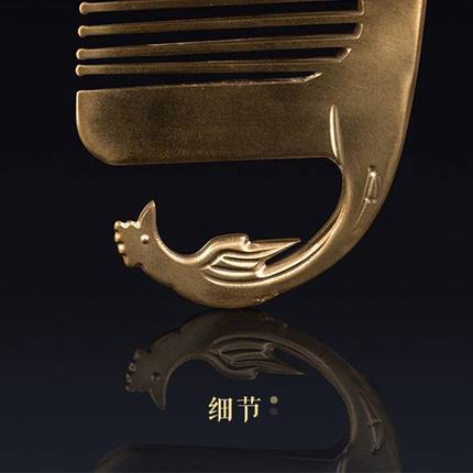 朱炳仁铜 百年铜艺世家  凤求凰铜梳饰品艺术生活礼品 商品图4