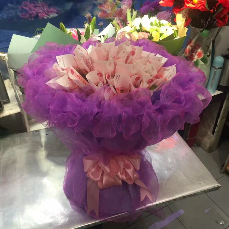 土豪金—人民币花束送女朋友老婆生日表白520情人节礼物光棍节双11