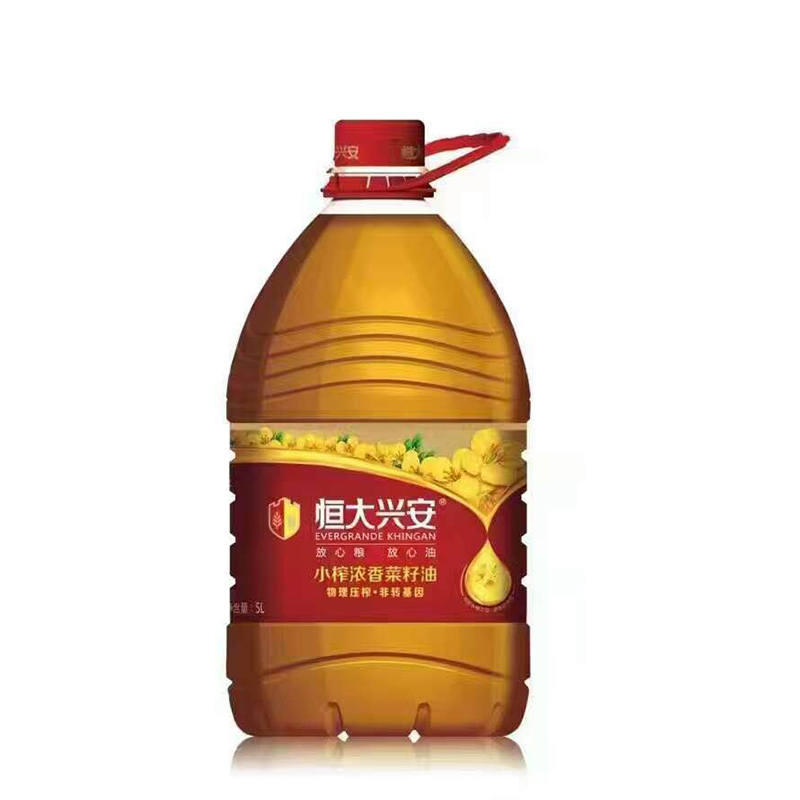 恒大兴安小榨浓香菜籽油5l