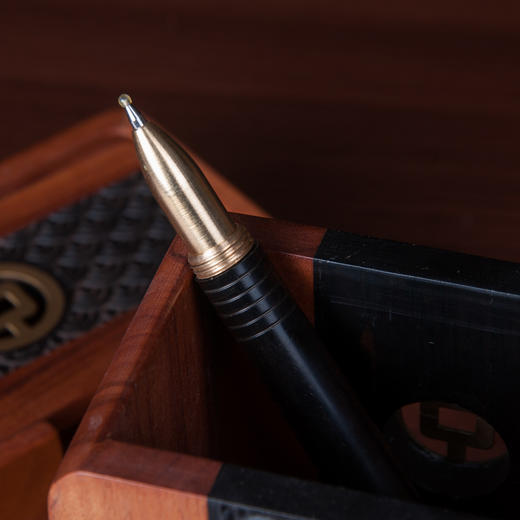 花梨+紫光檀中国银行文房三件套 商品图2