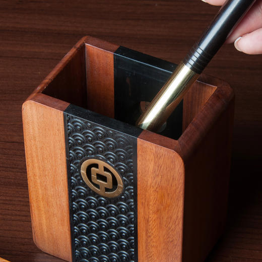 花梨+紫光檀中国银行文房三件套 商品图4