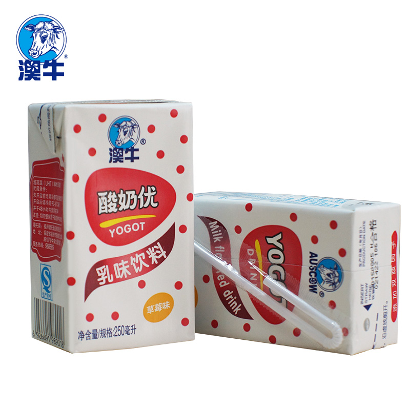 澳牛酸奶优草莓味250ml*24盒
