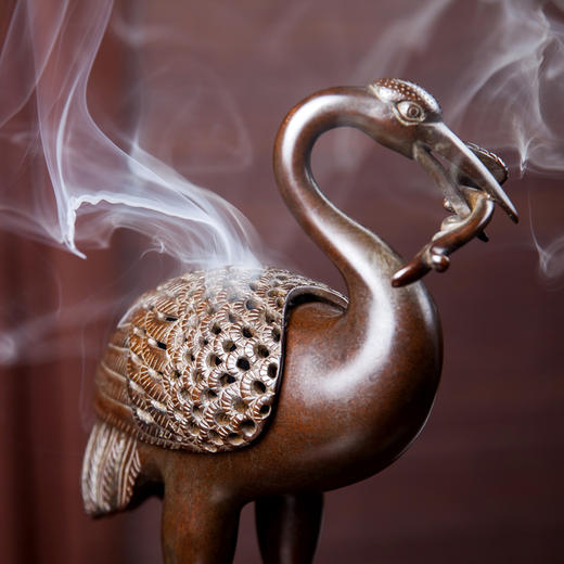 紫铜仙鹤香炉 商品图1