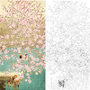竖幅工笔花鸟白描底稿-鸳鸯-周彦生-《翠红照影》-多种白描尺寸可选-QN23 商品缩略图0