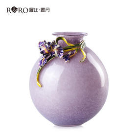 【彼达思】珐琅彩 幸福鸢尾-花瓶（圆）