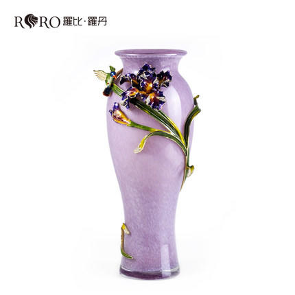 【彼达思】珐琅彩 幸福鸢尾-花瓶中号 商品图0