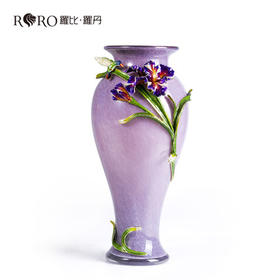 【彼达思】珐琅彩 幸福鸢尾花瓶 大号