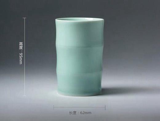 青白瓷竹节对杯   一套两杯  木盒装 商品图2