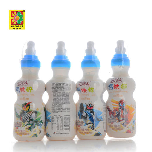 【百汇到家】小洋人铠甲勇士钙铁锌200ml *4瓶，钙铁锌乳酸菌儿童奶 商品图0