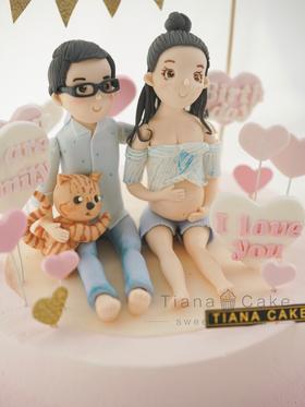 幸福的一家 "四口" 孕妈妈 怀孕 准妈妈