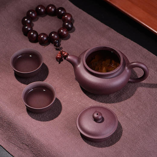 紫砂-宜兴顾爱华半手工紫茄泥大仿古190cc 商品图2