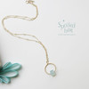 SpoiledBart Jewelry进口14K注金 天然蓝玉髓 橄榄石 项链 商品缩略图1