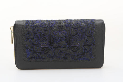 山谷居民品牌时尚苗绣手拿包/钱包——兰墨 商品图1