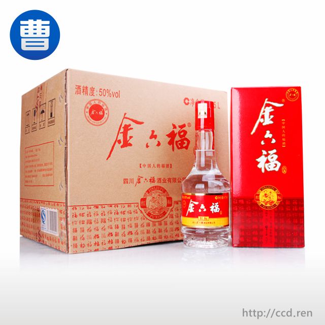 [白酒]金六福红标浓香型50度475ml*6