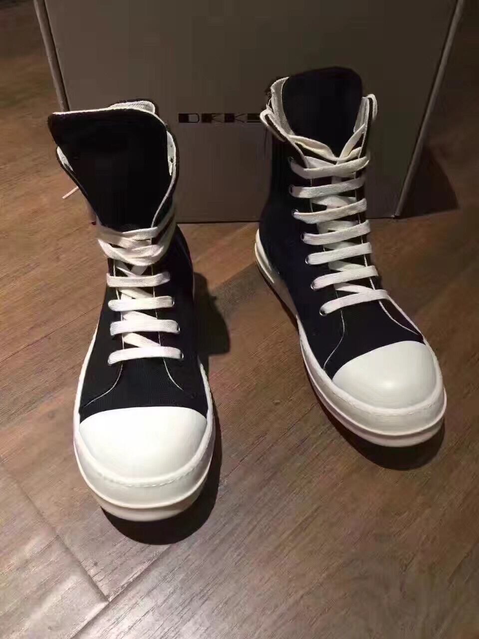 rick owens 帆布 大匡威 ro 高帮休闲鞋