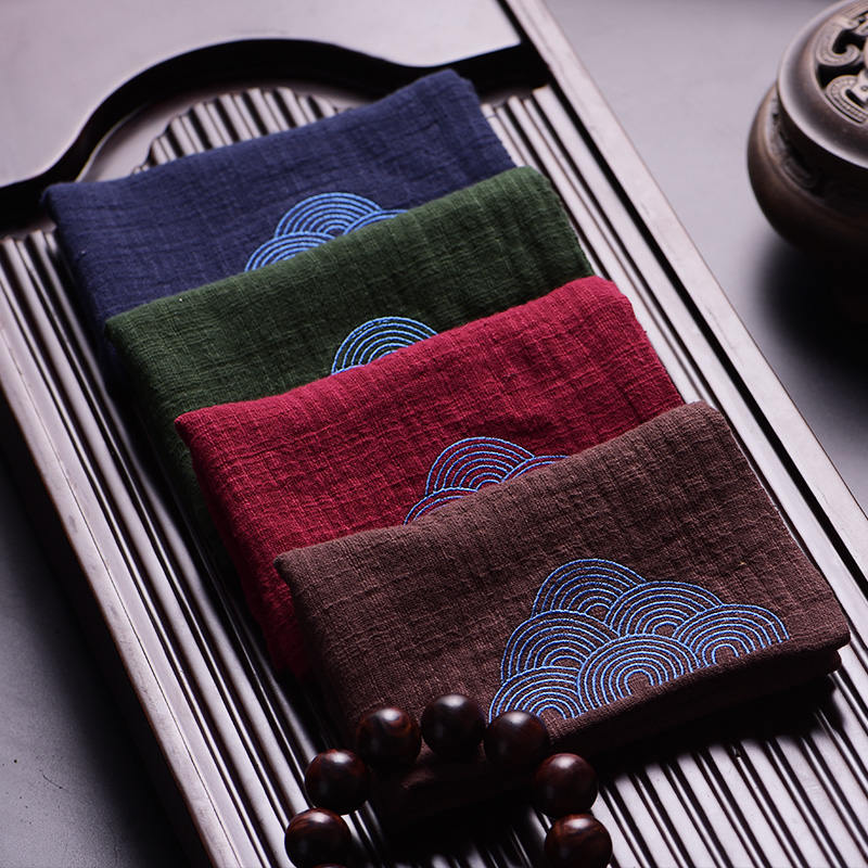 茶巾-祥云茶巾5色【可定制、无包装袋】