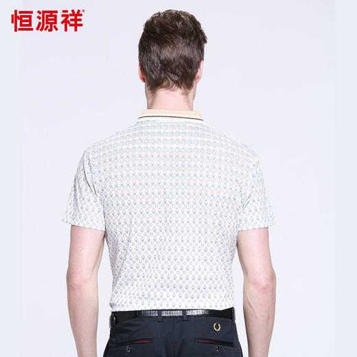 恒源祥男士夏新款商务翻领T恤 01155021 商品图4