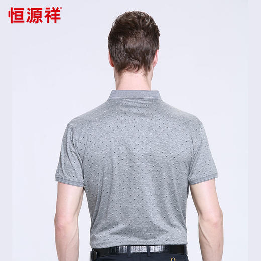 恒源祥男士夏季新款翻领短袖T恤 01152028 商品图5