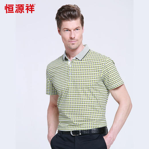 恒源祥男士夏季新款短袖商务休闲T恤 01155028 商品图0