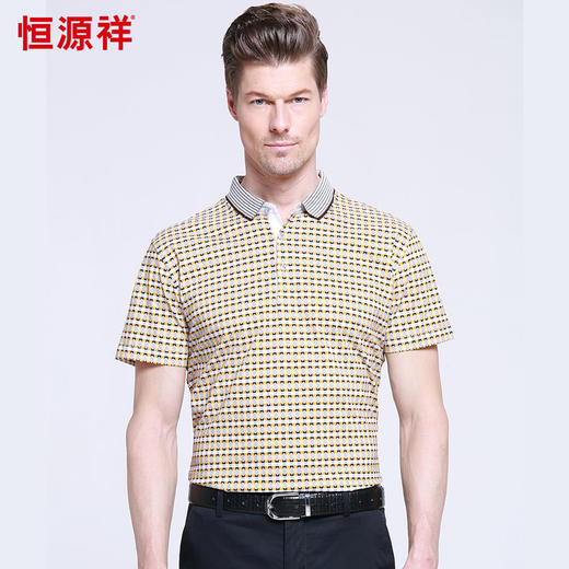 恒源祥男士夏季新款短袖商务休闲T恤 01155028 商品图3